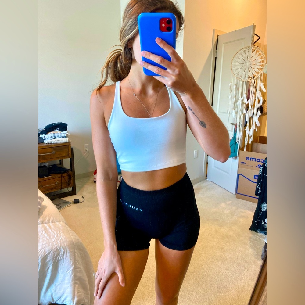 Alphalete white sports bra